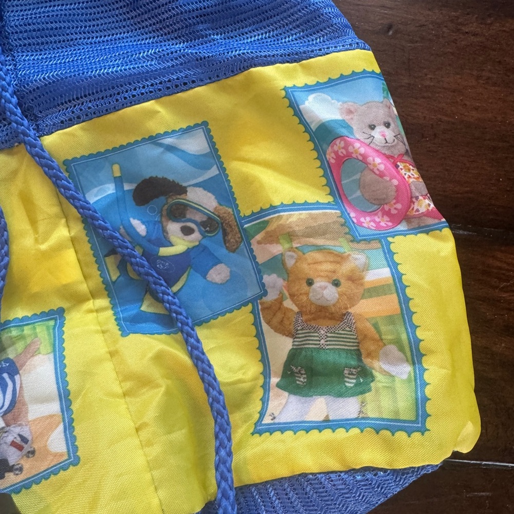 Webkinz Blue and Yellow Drawstring Mesh Bag - Picture 14 of 14